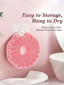 1PC Silicone Body Scrubber Brush, Upgraded Super Exfoliating Shower Brush With Non-Slip Hand Strap, Silicone Body Buffer For Shower - Multicolor - View 6