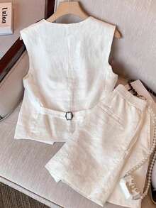 Airaco 女士简约时尚背心上衣和短裤休闲两件套