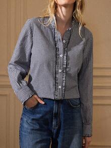 Écloséra 全新格子长袖休闲宽松女式衬衫 - 彩色 - 查看 1