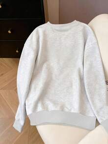 Resyla 女式休闲蝴蝶结刺绣运动衫和运动裤两件套，秋冬 - 彩色 - 查看 2