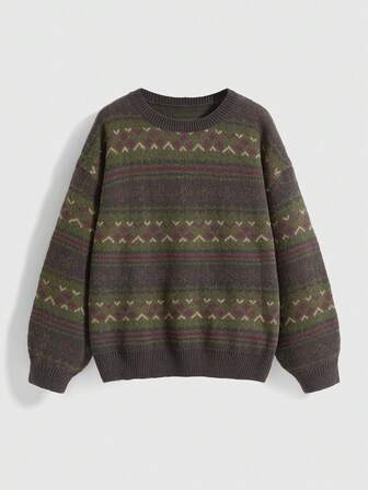 Fairycore Pull ample et décontracté à col rond et manches longues pour femmes