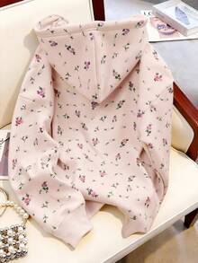 Resyla Women's Floral Print Zip-Up Sweatshirt - Multicolor - View 2