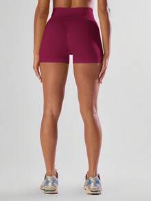 Musera Sport Quần short cạp cao dáng ngắn, thoải mái, năng động, thích hợp cho tập luyện thể thao, chạy bộ, câu lạc bộ điền kinh, Padel, Tennis, Pickleball, Yoga, Pilates, thể dục, mặc hàng ngày. - Màu Hồng Tươi - Xem 4