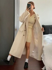 DAZY Women's Loose Fit Casual/Business Fleece Jacket, Fashionable For Office Wear, Autumn/Winter