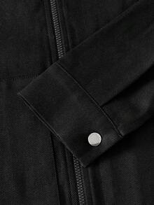 HIMLAND Men's Casual Denim Effect Shacket, Suitable For Everyday Wear, For Fall Winter