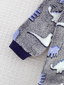 Cozy Pixies Bộ áo liền quần dài tay in hình gấu trúc hoạt hình cho bé sơ sinh trai/gái. - Nhiều màu - Xem 3