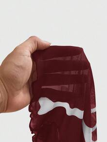 ROMWE Gothic Skeleton Flocked Sexy Sheer Mini Dress For Women