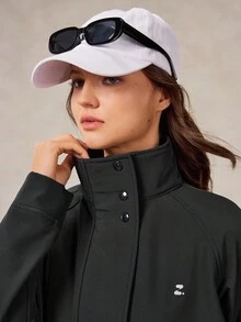 OutZeal 女士防水保暖立领户外冲锋衣，秋冬季日常休闲款 - 黑色 - 查看 11