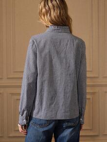 Écloséra 全新格子长袖休闲宽松女式衬衫 - 彩色 - 查看 2