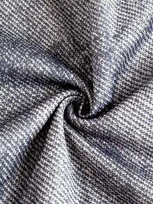 Manfinity VCAY Áo nỉ nam in họa tiết denim giả, ấm áp, có mũ trùm đầu, thường ngày, dành cho mùa thu đông - Xám - Xem 4
