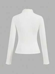 SHEIN EZwear 3 件套休闲纯色百搭分层高领长袖 T 恤，适合秋冬季，加大码 - 彩色 - 查看 6