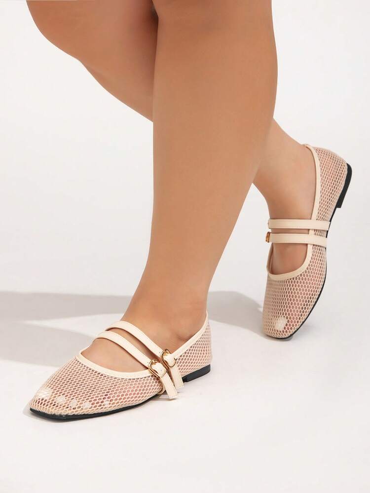 CUCCOO CURVES Plus Size Women's Square Toe Flat Fashionable Breathable Floral Design High-End Women's High Heel Pumps