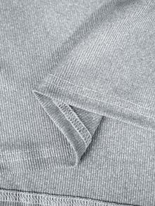 Manfinity Dauomo Men's Summer Solid Color Ribbed Athletic Casual Tank Top - Grey - View 5