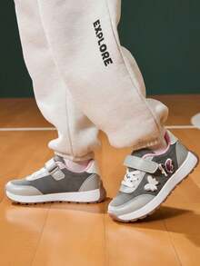 JNSQ 1 Pair Of Butterfly Fun Cute Splicing Basic Casual Fashion Lightweight Suitable For Spring, Summer, Autumn And Winter Girl's Sports Shoes Kids Shoes School Running Shoes