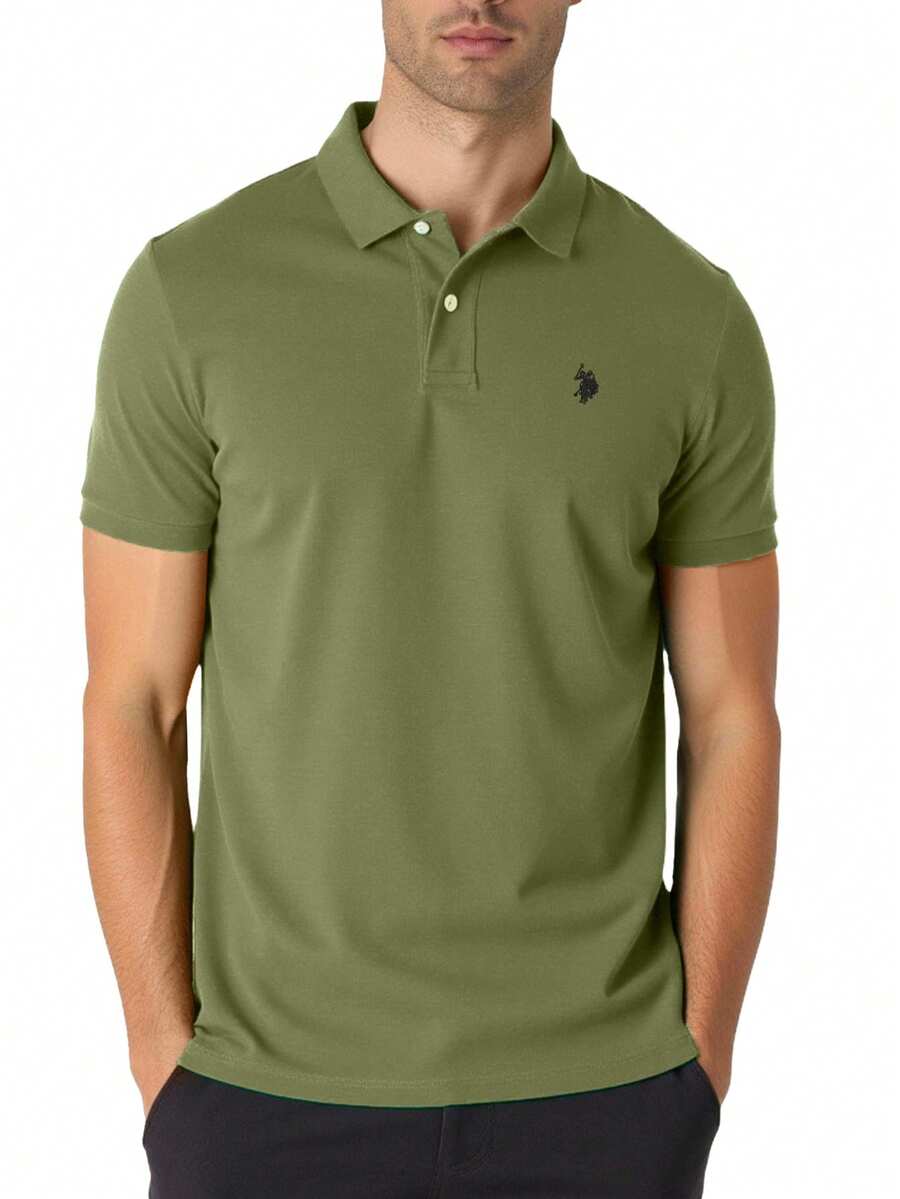 King Men's Polo Shirt Green - Olive Green - View 1