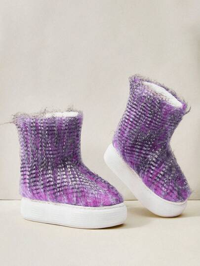 Cuccoo Women's Cute Plush Thick Sole Slip-On House Slippers, Warm Indoor Slippers For Autumn/Winter