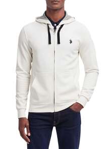 US Polo Assn Men's Zip-Up Sweatshirt White - 白色 - 查看 1