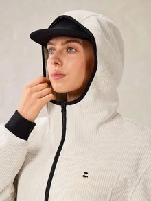 OutZeal Damska kurtka polarowa termiczna z kieszenią i zamkiem błyskawicznym, na zimę, jesień, wędrówki, kemping