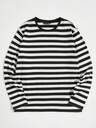 SWAVVY メンズ ラウンドネック カラーブロック ストライプ 長袖Tシャツ、ファッション、彼氏へのプレゼント、外出用、夏、秋