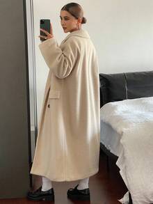 DAZY Women's Loose Fit Casual/Business Fleece Jacket, Fashionable For Office Wear, Autumn/Winter