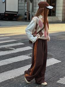 DAZY 女童休闲裤，秋季 - 棕色 - 查看 6