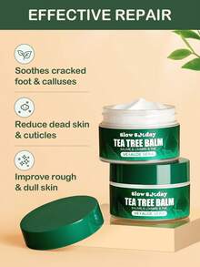 SlowSunday Tea Tree Balm, With Tea Tree Oil, Vitamin E, Aloe Vera Extract, Deeply Nourishes, Improves Old Dead Skin, Removes Dead Skin, Softens Skin, Suitable For Body & Foot & Hand, Cozy Fall & Winter Styles, Suitable For Autumn Winter, Y2K, For Halloweens, Party & Gifts, Thanksgiving & New Year, Thank You Gift, For Christmas,  Christmas Gifts