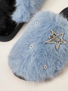 Cuccoo Women's Casual Slip-On House Slippers, Minimalist & Fashion For Daily Wear For Christmas And New Year Holiday Vibe Fall And Winter