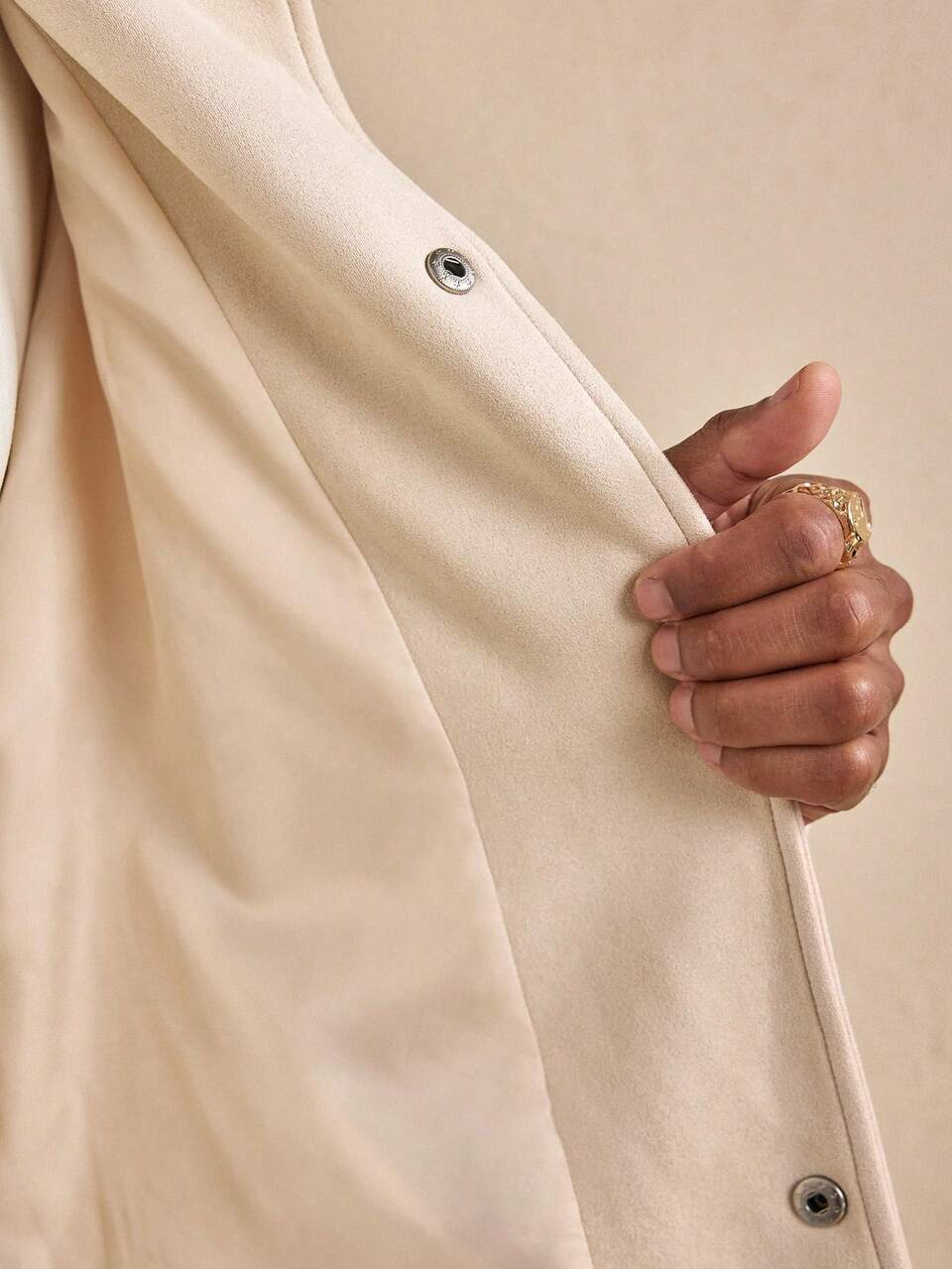 Men's Casual Rhinestone Button Front Long Sleeve Jacket, For Autumn, Fall, Winter, Spring, Outdoor