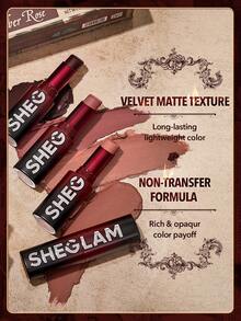 SHEGLAM Dynamatte Boom Long-Lasting Matte Lipstick (Ember Rose Ver.)-Passion Valentines Nude Lipstick Lightweight Color Non-Transfer Creamy-Matte Lip Makeup Brand Beauty Makeup Face Paint Cosmetic For Women Girls Perfect For Fall Winter Ideal For Y2K Fancy Fashion Suitable For Birthday Christmas Present Party Ready Best Color