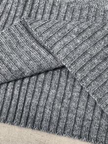 EgrlEra Jeanoir 单肩纯色针织毛衣连衣裙 - 灰色 - 查看 6