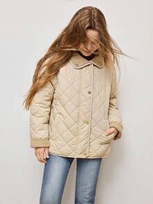 Outdoor Casual Warm Long Sleeve Tween Girls Coats, Autumn/Winter