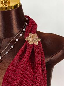 Amplova 女式时尚性感低胸露背迷你连衣裙 - 酒紅色 - 查看 4