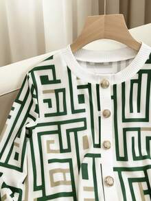 GlowEve 时尚优雅女士针织长袖T恤 - 綠色 - 查看 3