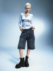 Sugerpunk Giày bốt cổ ngắn buộc dây lưới thời trang dự tiệc, dây đeo kép kim loại kiểu Gothic, khóa chéo, đế xuồng màu đen kiểu Punk, gót dày - màu đen - Xem 6