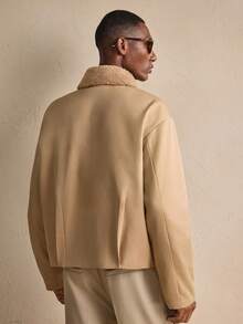 AKNOTIC Business Casual Men's Fashionable Versatile Commuter Long Sleeve Jacket, Autumn, For Fall Winter - Khaki - View 7