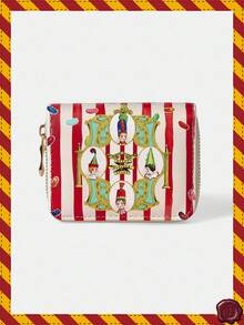 HARRY POTTER X SHEIN 女士 1 件糖果印花拉链小钱包、零钱包 - 彩色 - 查看 1