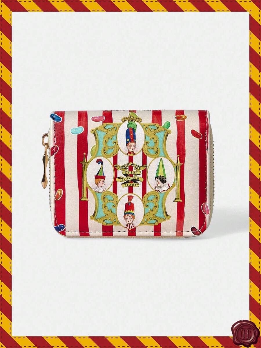 HARRY POTTER X SHEIN 女士 1 件糖果印花拉链小钱包、零钱包 - 彩色 - 查看 1