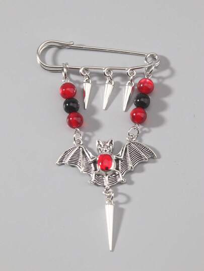 Goth Women Brooch, Lapel Pin & Scarf Ring