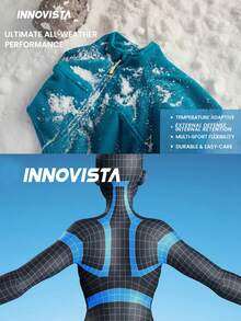 Innovista Y-Warm High-Tech Stoff Damen butterweich Fleece Patchwork Frontverschluss Langarm Lässig Sport Trainingsanzug Pullover T-Shirt, warme Sweatshirts, Bergsteigen und Sport, Skijacken, tägliches athletisches HIIT Training Komfort Bewegung Herbst Neuer Stil Damen Cut-Out Design, Utilitaristische Eleganz - Khaki - Übersicht 7
