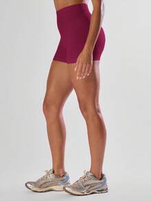 Musera Sport Quần short cạp cao dáng ngắn, thoải mái, năng động, thích hợp cho tập luyện thể thao, chạy bộ, câu lạc bộ điền kinh, Padel, Tennis, Pickleball, Yoga, Pilates, thể dục, mặc hàng ngày. - Màu Hồng Tươi - Xem 3