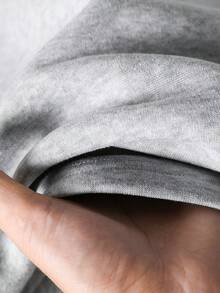 CosyJoli Plus Size Casual Round Neck Ruffle Patchwork Split Loose Sweatshirt Dress