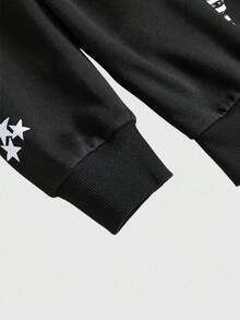 ROMWE 2 件套女士可爱甜美女孩星星蝴蝶结翅膀宽松运动衫和运动裤套装