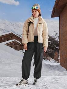 In My Nature Women's Casual Versatile Outdoor Sweatpants, Autumn/Winter - Black - View 3