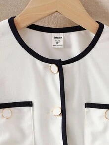 Serisse Kids Conjunto de 2 piezas de top de manga larga con cuello redondo y pantalones rectos informales para niñas preadolescentes con bloques de color, adecuado para citas, fiestas, vuelta al colegio, otoño/invierno