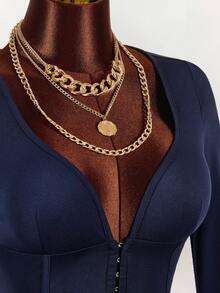 Amplova Y2K Amplova Women's Solid Color V-Neck Elegant Minimalist Everyday Metal Button Decor Fringed Long Sleeve Fitted Jacket Navy Blue Autumn Winter Clothes For Women