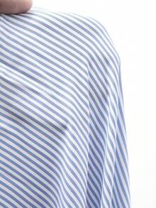 DAZY Áo sơ mi nam kẻ sọc thường ngày, thời trang tối giản cho đi làm và mặc hàng ngày, áo sơ mi nam dài tay mùa thu, trang phục công sở - Màu xanh lam - Xem 8