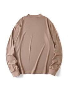 FRIENDS X SHEIN Unisex 3pcs/Set Casual Architecture & Letter Print Stand Collar Long Sleeve T-Shirts, Autumn - White - View 2