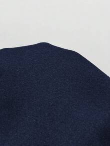 Calvaya 2 件套女士纯色圆领长袖上衣和抽绳长裤 - 藏蓝色 - 查看 7