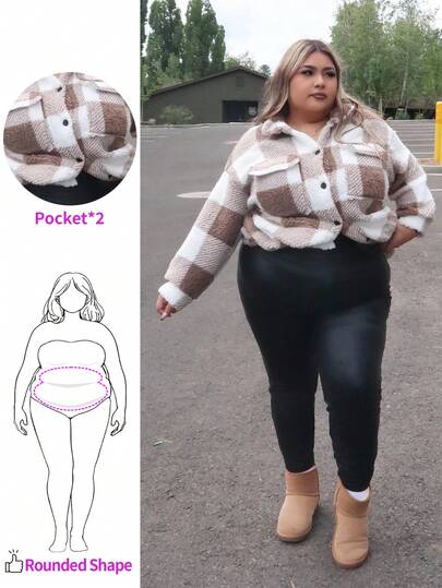 Enliva Melanieangelese Plus Size Women's Autumn And Winter Casual Fashion Basic Plus Size Warm Black Stretch PU Leather Leggings,Women Bottom,Winter Outfits,Curve Pants,Street Wear,Leather Pants,Fleece Leggings, Thermal Lined Leggings,Warm Leggings,Women Tights, For Apple Rounded Body Shape