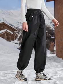 In My Nature Women's Casual Versatile Outdoor Sweatpants, Autumn/Winter - Black - View 6